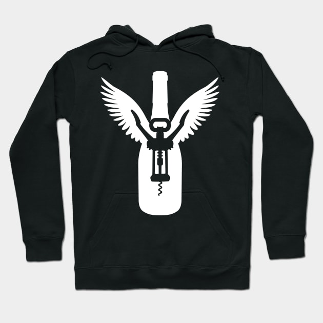 Wine Bottle with Wings Hoodie by sifis